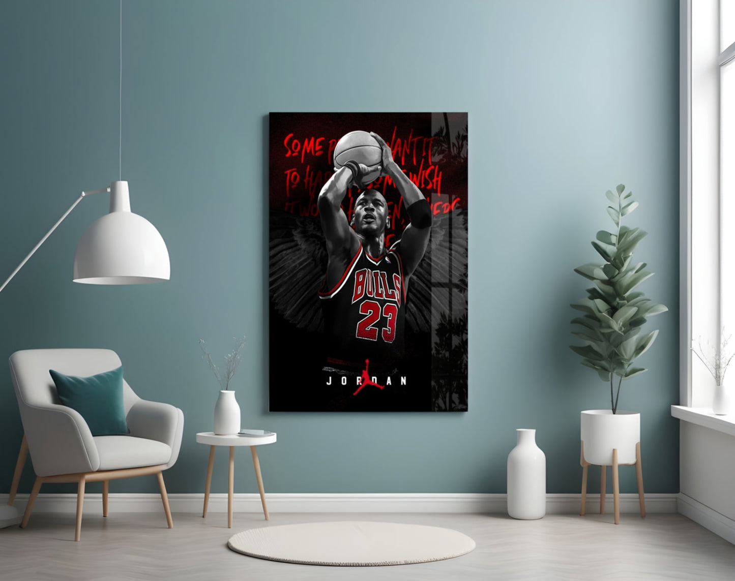 Jordan Glass Wall Art || Designer Collection