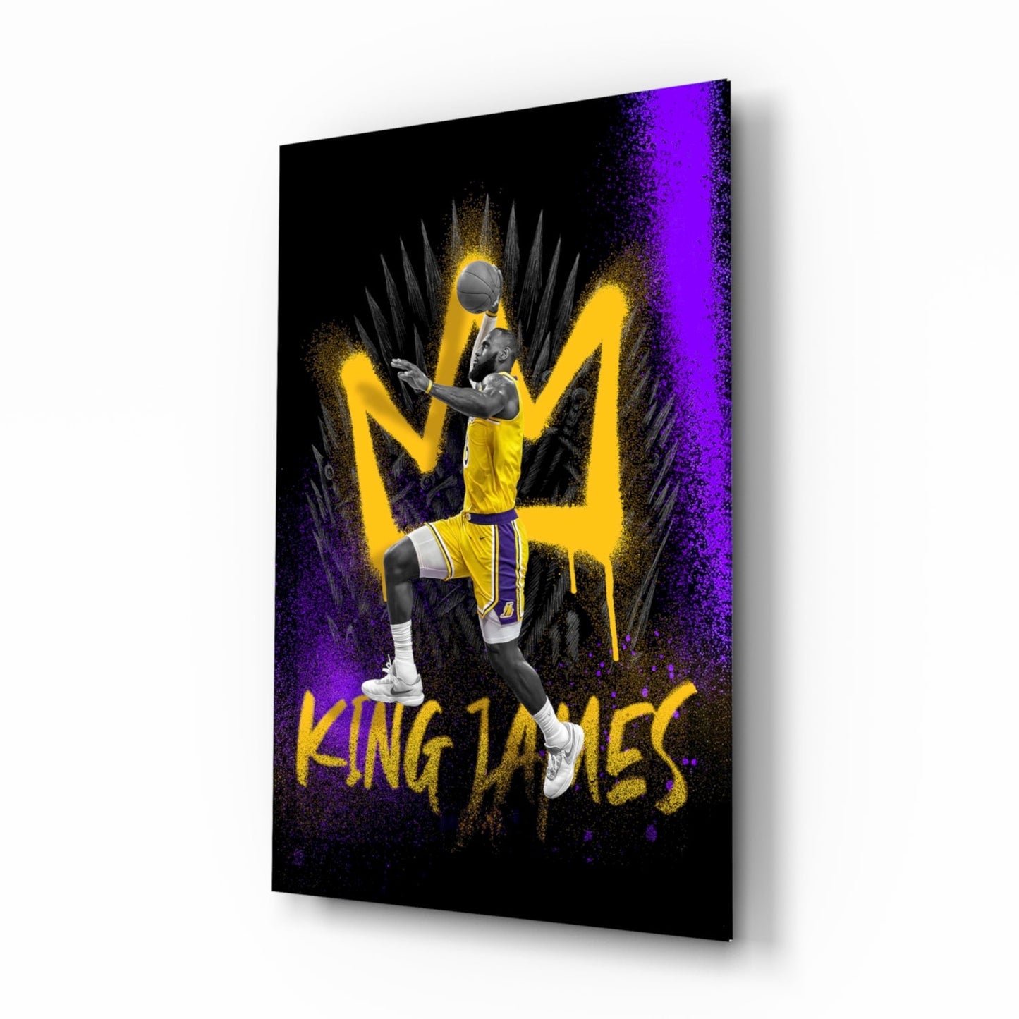 King James Glass Wall Art || Designer Collection