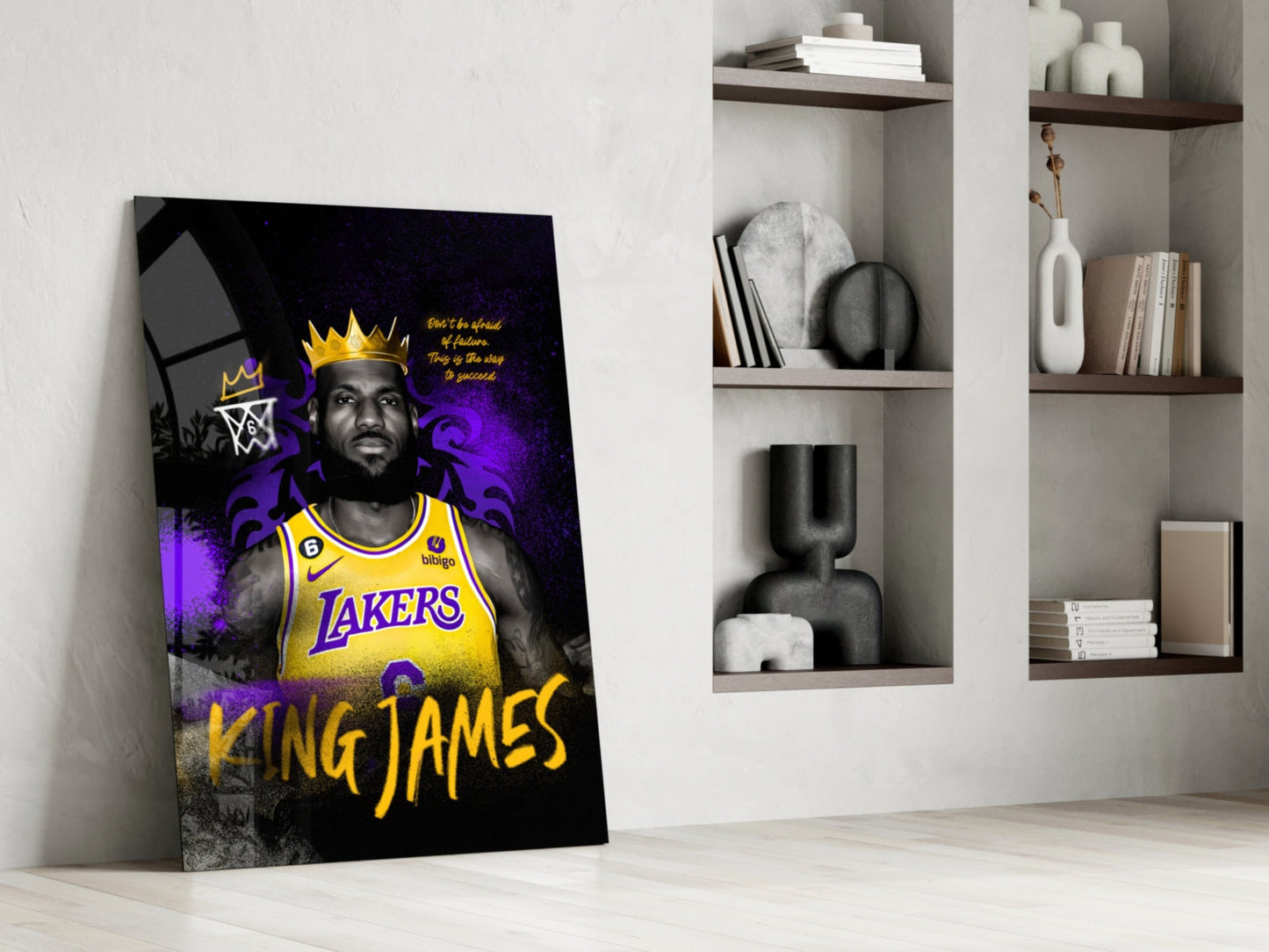 King James Glass Wall Art || Designer Collection