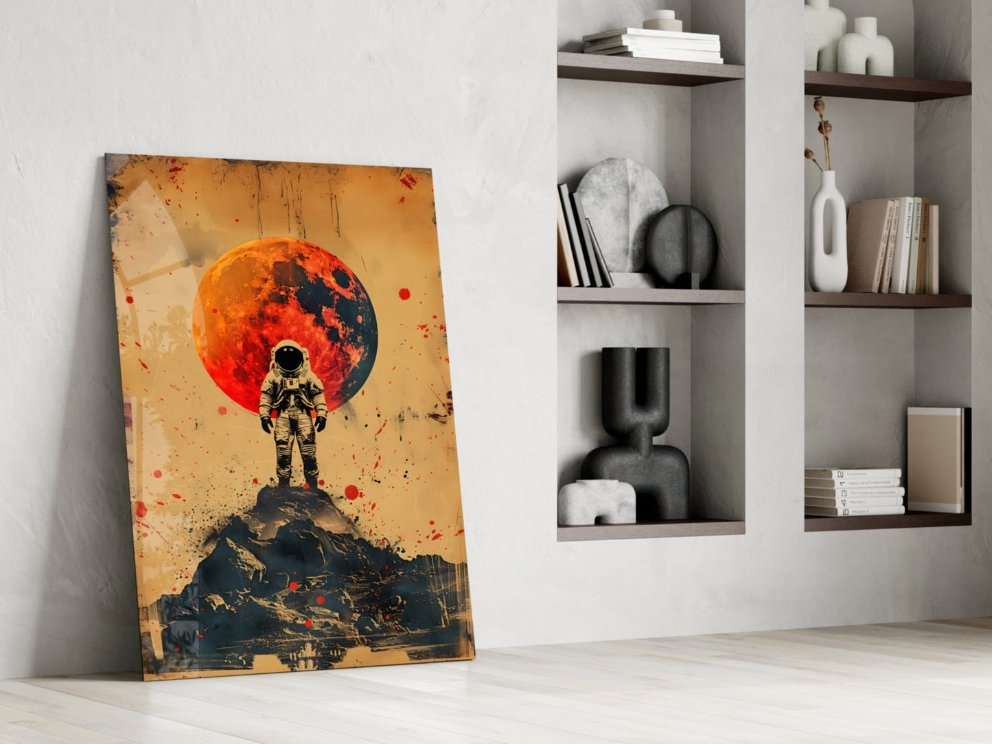 Astronaut Glass Wall Art || Designer Collection