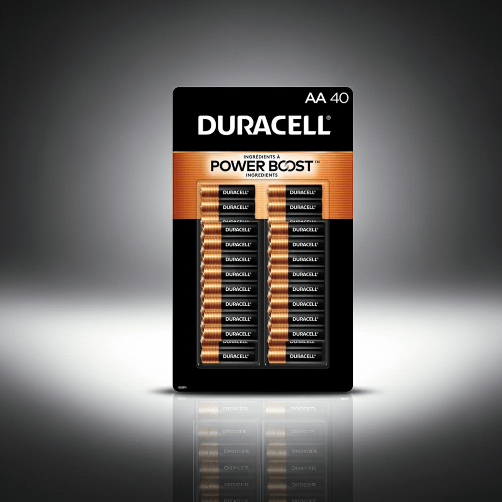 Duracell Coppertop Alkaline AA Batteries 40 Count – Long Lasting Power