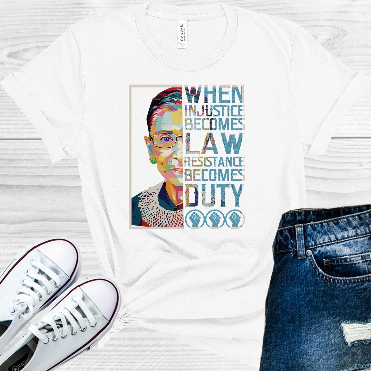 RBG When Injustice Becomes Law Resistance Becomes Duty Graphic Tee