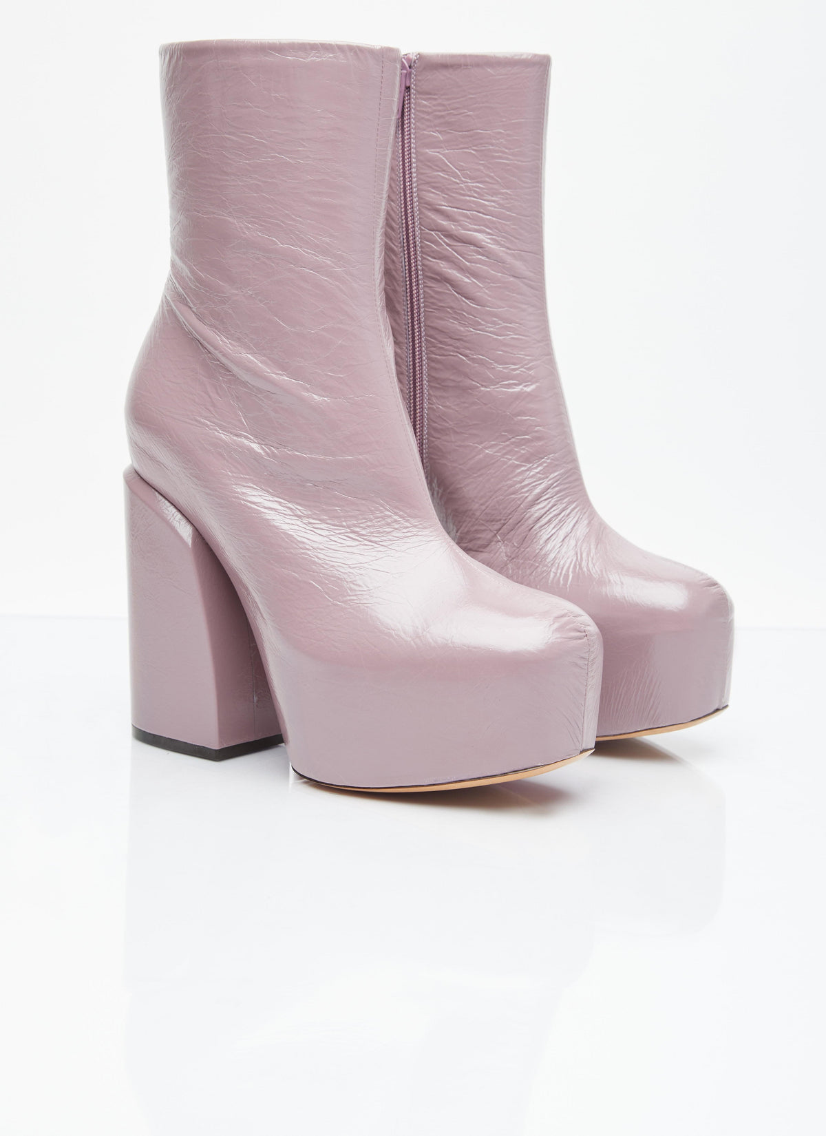 Dries Van Noten Women Platform Heel Leather Boots