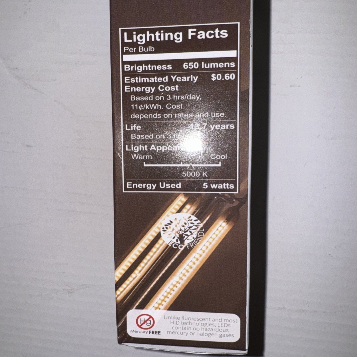 6 Pack Sunlite Chandelier 5 Watt 120v Item Num.81111 LED 650 Lumens Bulb