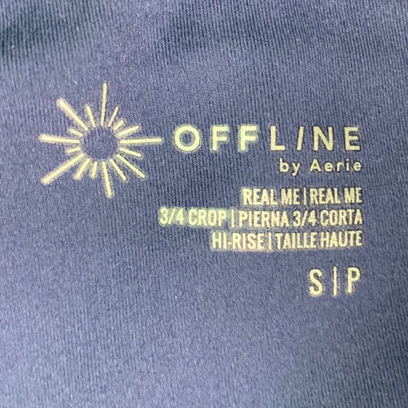 New Offline by Aerie Juniors Small Navy Hi Rise 3/4 Crop Athletic Skort w Pocket