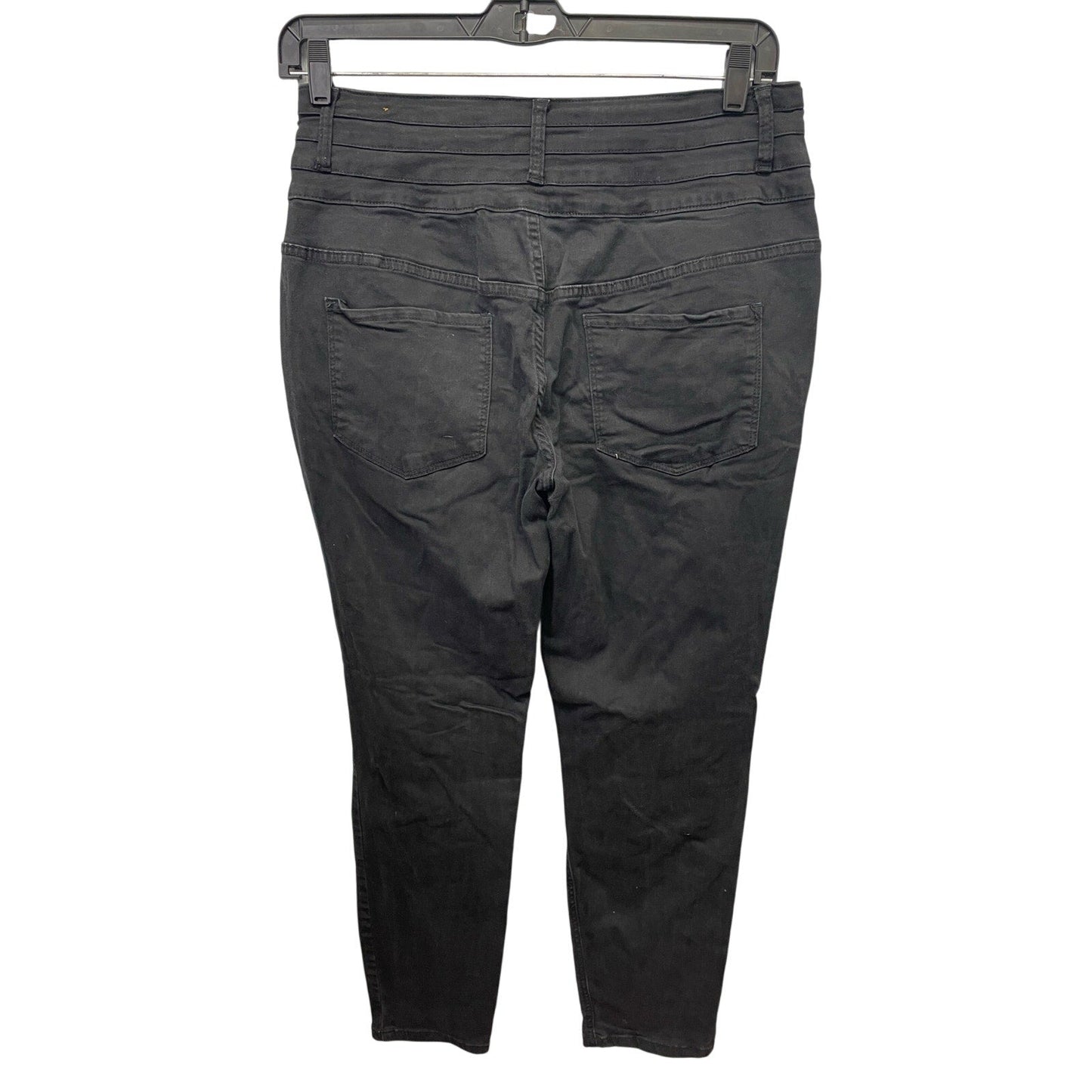 Hybrid & Company Womens Size 16 Black Factory Distressed Cotton Blend Jeans