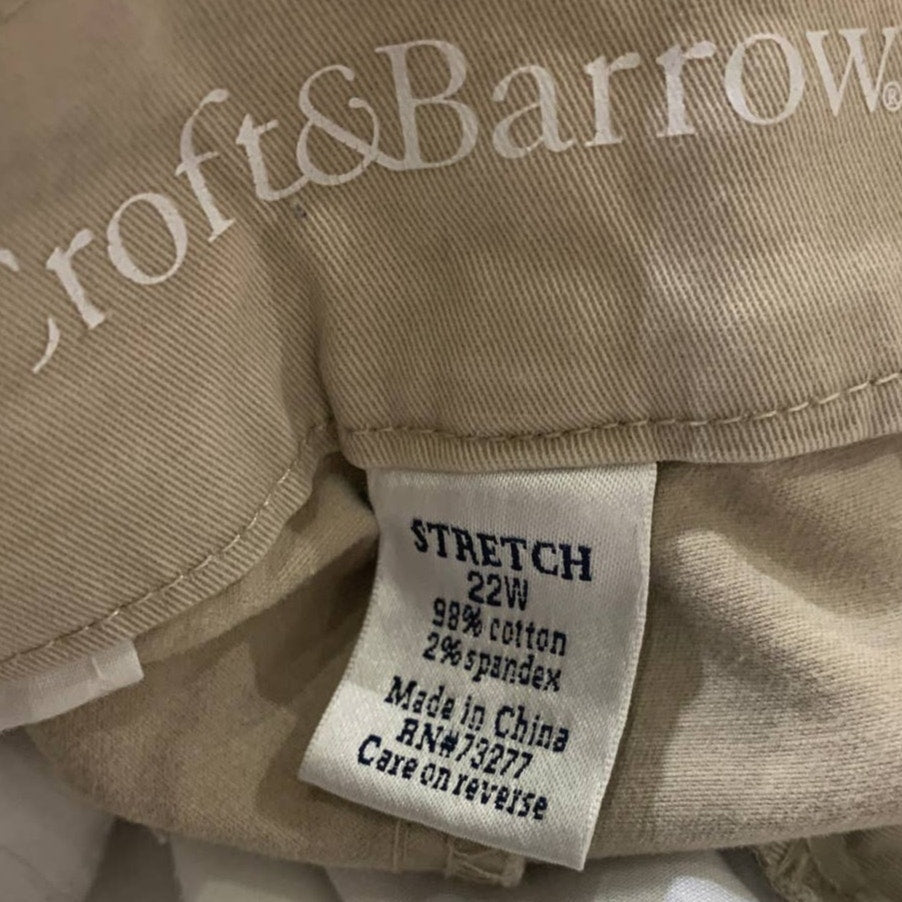 Croft & Barrow 22W Classic Fit Stretch Casual Khaki Capris Pants w Pockets