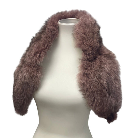 Vintage Real Fur Short Winter Soft Mink Type Shoulder Wrap Hand Stitched Scarf