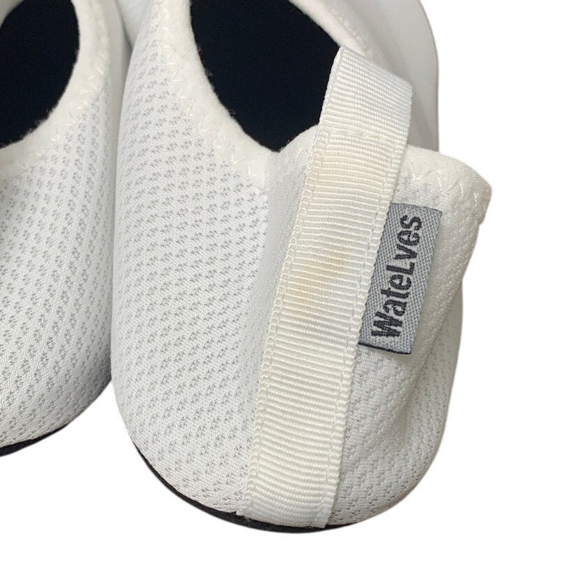 New WateLves Womens Size 7/8 White Mesh Slip On Quick Dry Aqua Socks Water Shoes