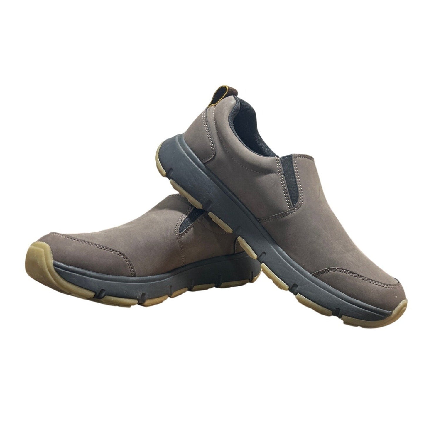 New In Box Gerry Mens Size 10 Brown Faux Leather Slide On Moc II Sneakers Shoes