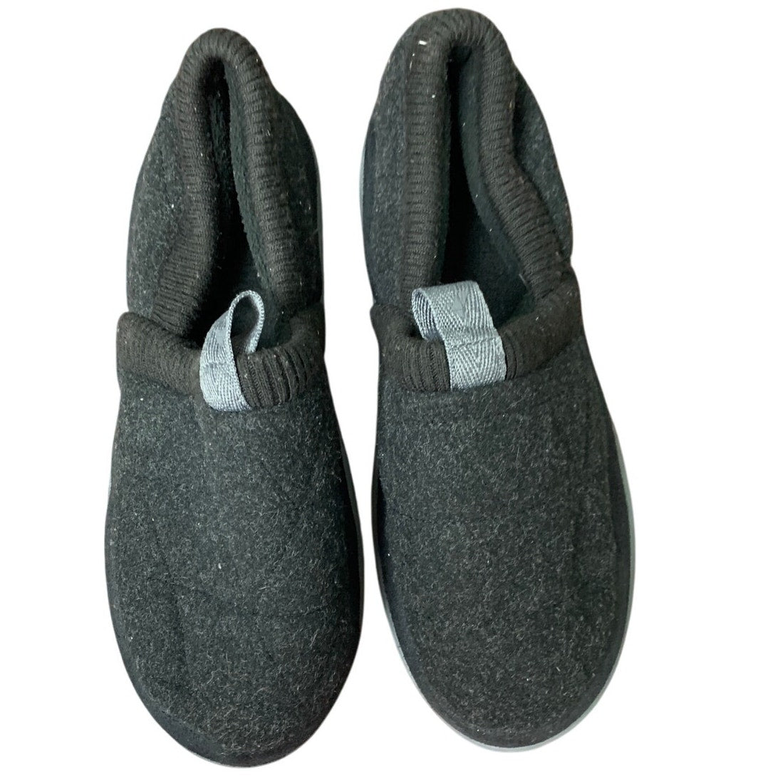 RockDove Womens 9 Gray Slippers Memory Foam Knit Cuff Closed Back House Shoes