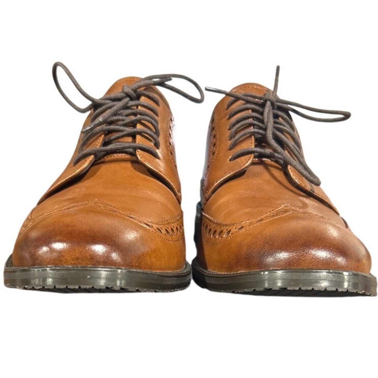 New In Box Cole Haan Men 10.5 British Tan Leather Oxford Lace Up Grand 360 Shoes