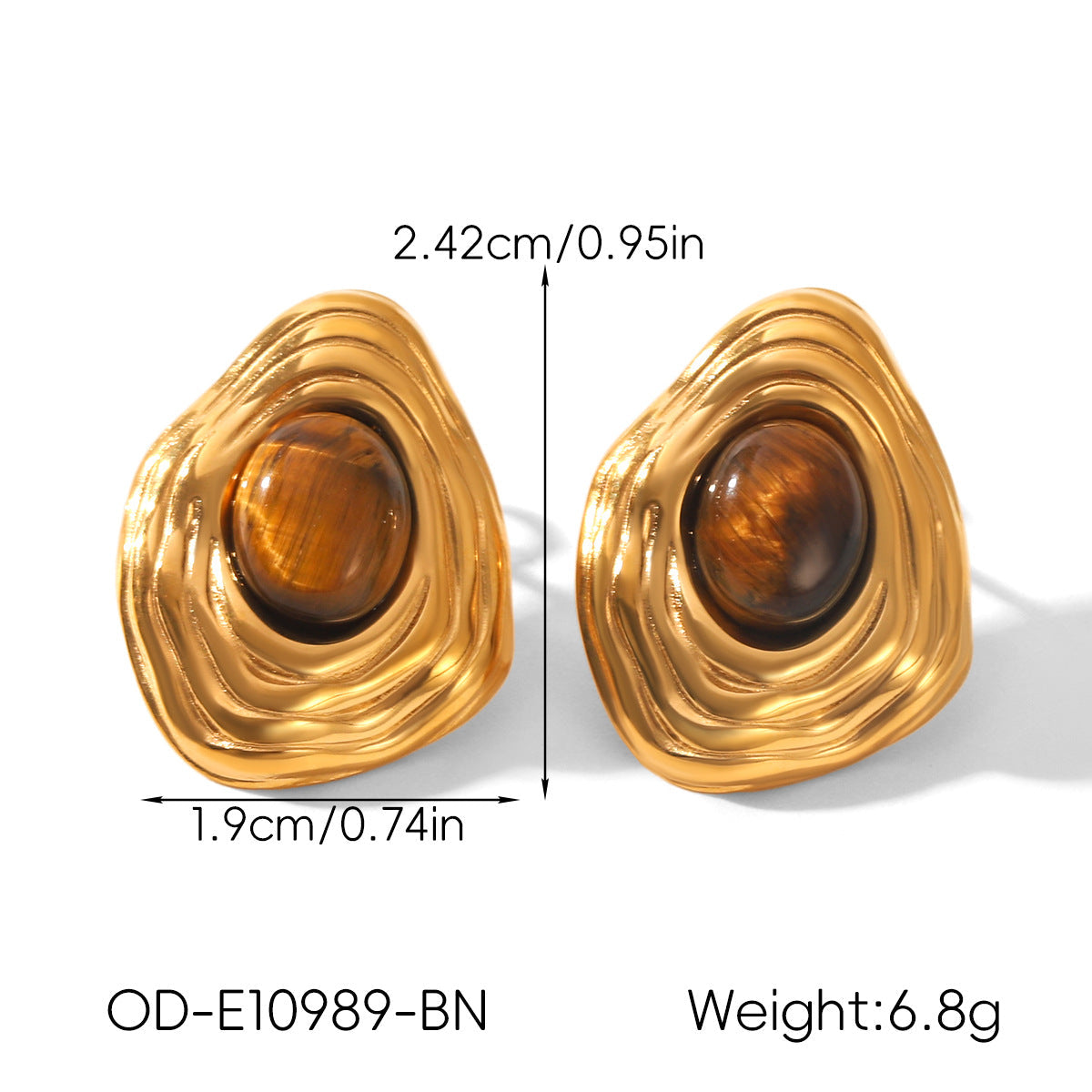 Vintage Personalized Non-fading Titanium Steel Earrings For Women