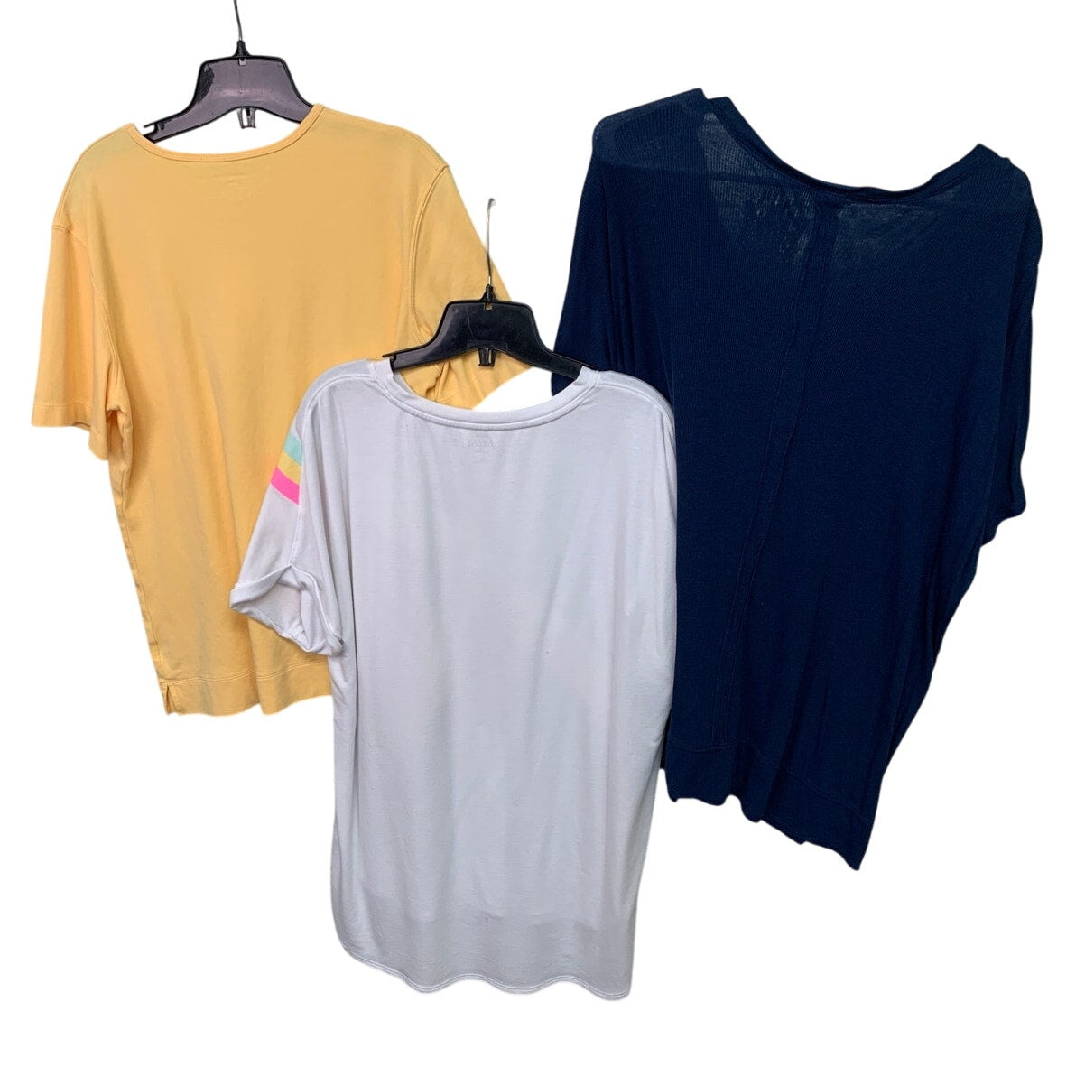 Lot of 3 Time & Tru Womens Large Short Sleeve Superstar Solid Colors Tee Shirts