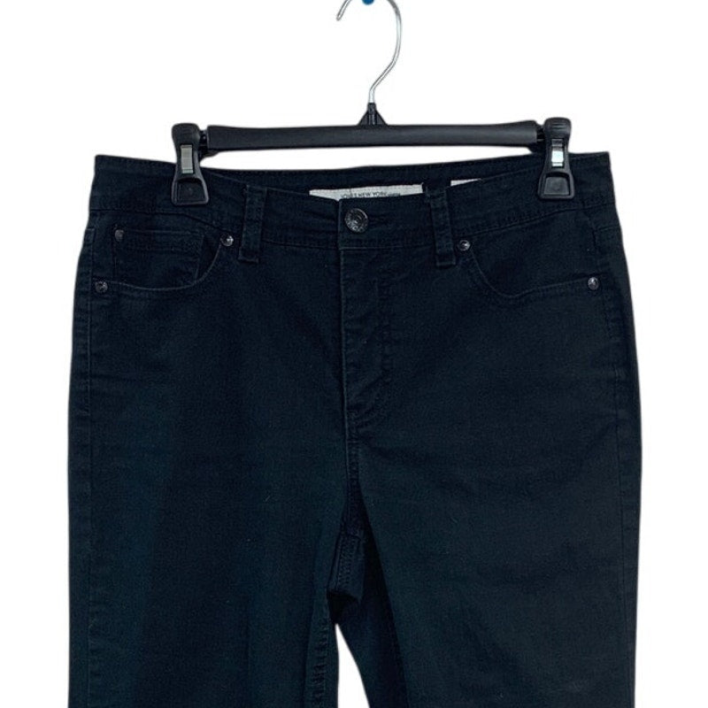 Jones New York Jeans Womens Size 8 Lexington Mid Rise Stretch Denim Black Jeans