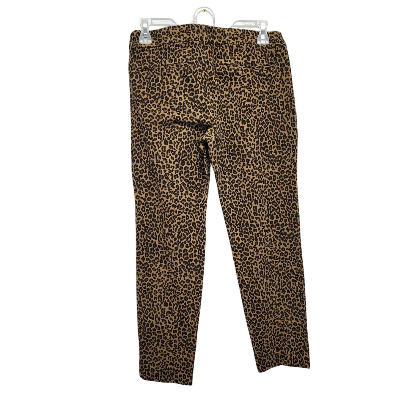 Old Navy Womens 6 Cotton Blend Pixie Mid Rise Cheetah Print Jeans w Faux Pockets