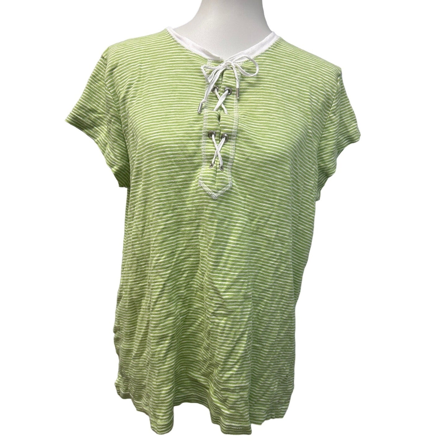 3 Chaps Croft & Barrow Womens XL Short Sleeve Cotton Blend Tee Shirts Lot