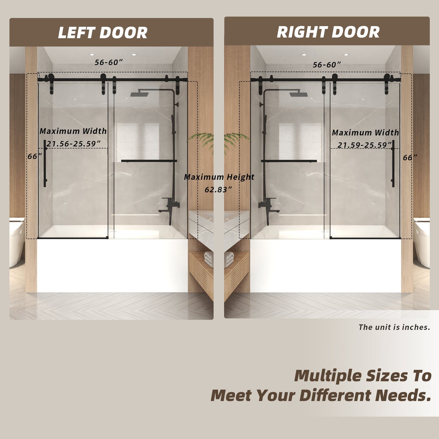 Frameless Sliding Bathtub Door