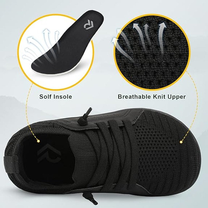 Relxfeet Toddler Boys Size 5 Black Sneakers Slip On Lace Up Round Toe Shoes