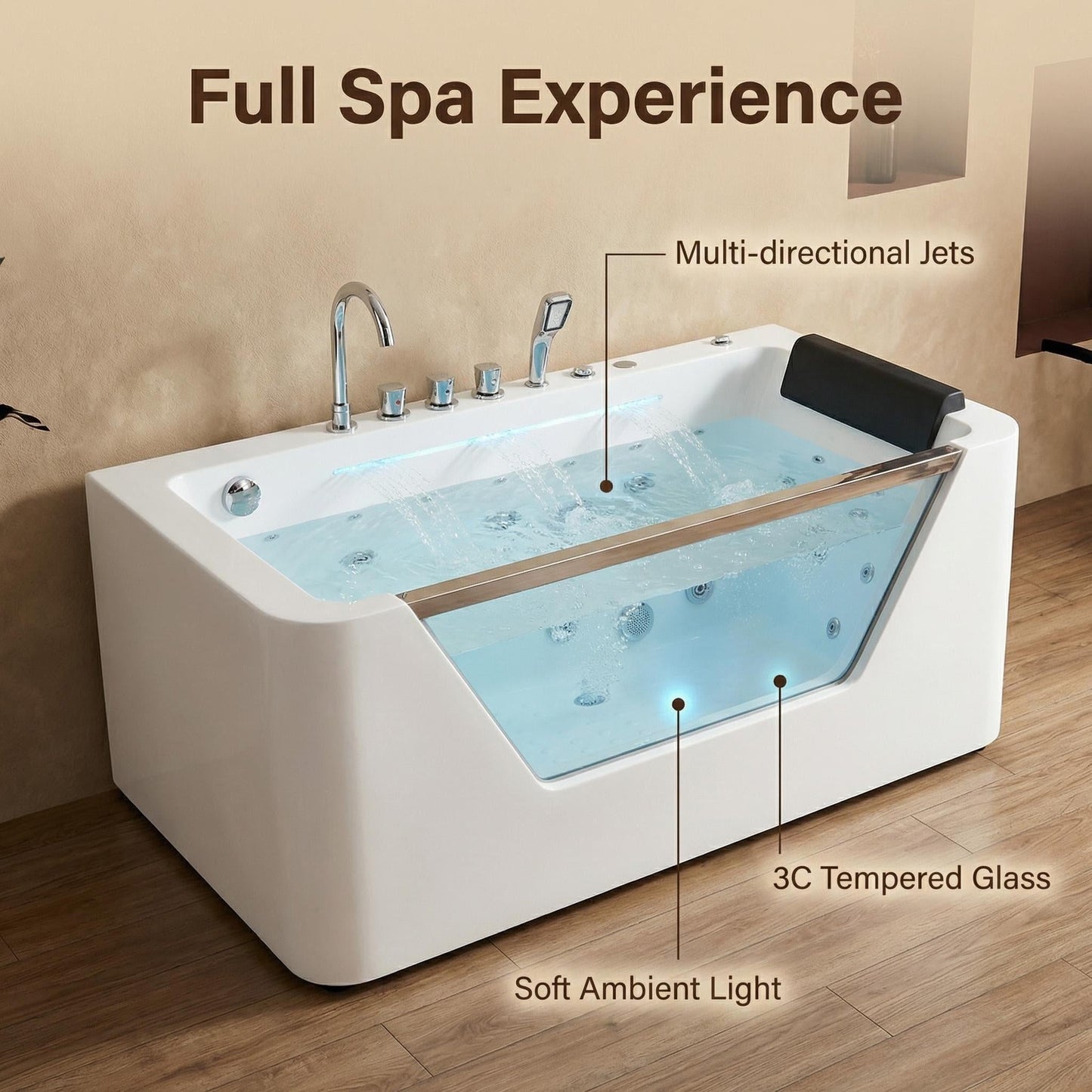 67" Hydrotherapy Jetted Bathtub