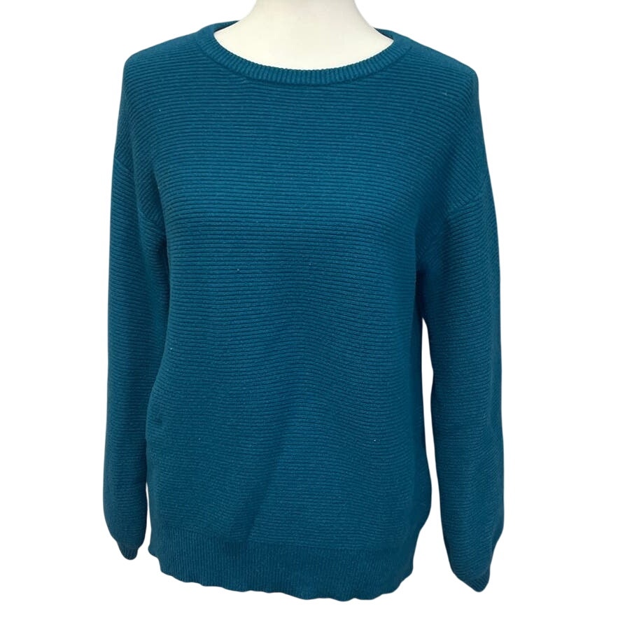 Zesica Womens Small Ribbed Viscose Blend Long Sleeve Crew Neck Pullover Sweater