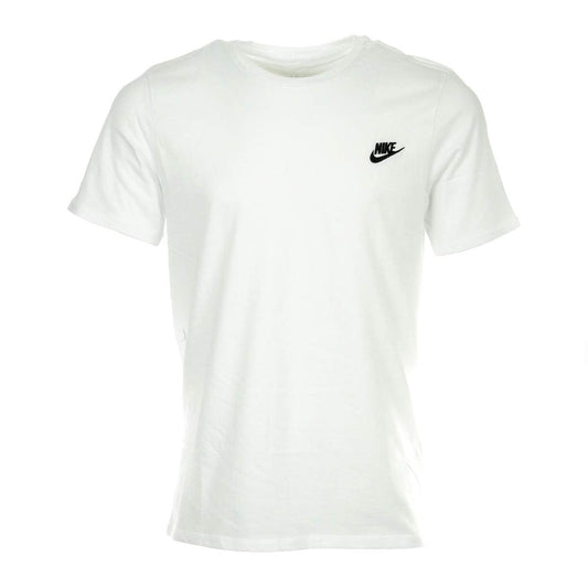 NIKE Sportswear Mens Club Embroidered Futura Tee White/Black Medium