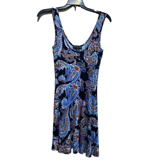 New See You Monday Small Sleeveless Stretchy Fit and Flare Paisley Dress