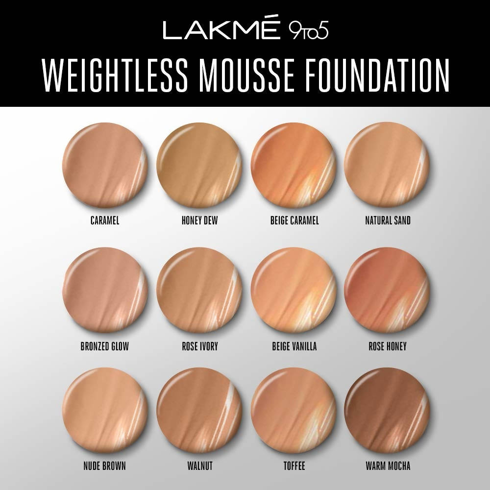 Lakme 9To5 Weightless Mousse Foundation - Honey Dew