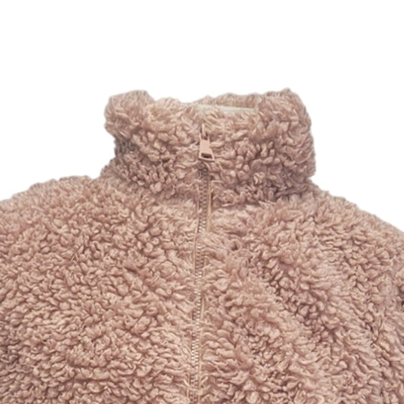 Love Tree Womens Small 100% Polyester Full Zip Long Sleeve Cropped Sherpa Jacket