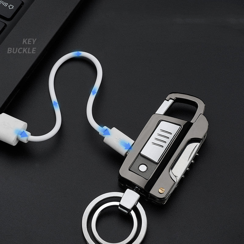 HT2101 Multi-function Key Chain Cigarette Lighter USB Charging Lighter