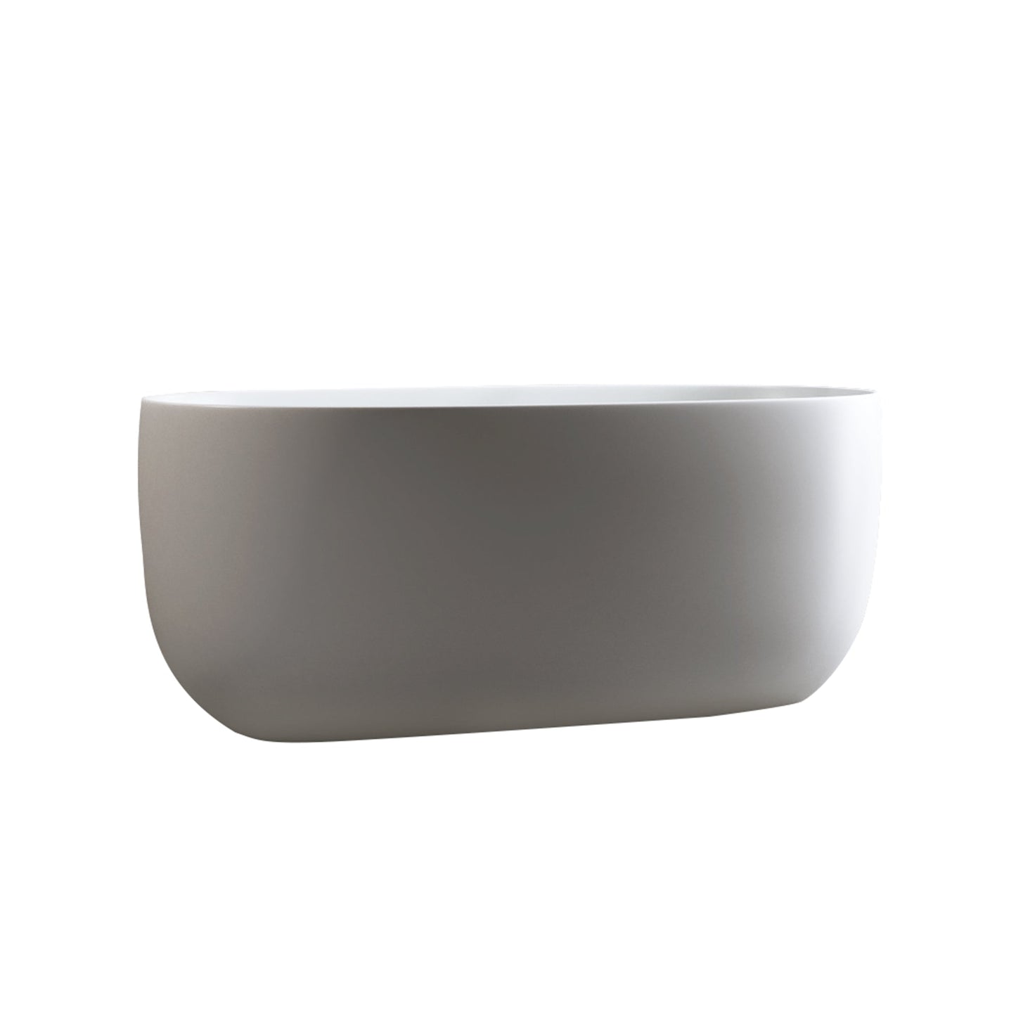 LILYA 47'' Independent Solid Surface Resin Stone Bathtub
