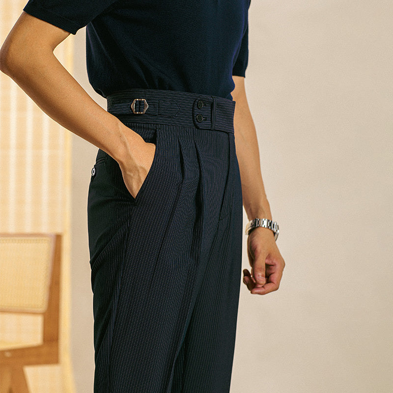 Stylish Striped Straight Leg Pants For Men