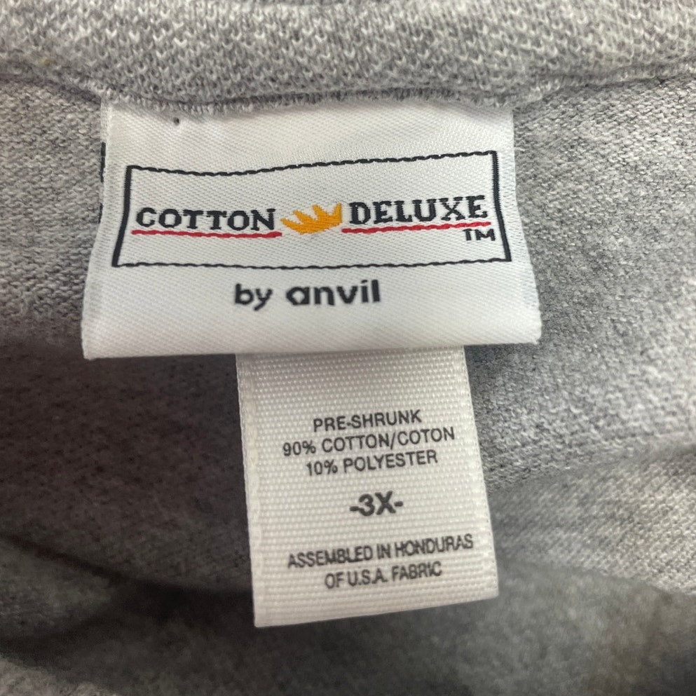 Anvil Cotton Deluxe Mens 3X PolyCotton Long Sleeve Collared Polo Shirt