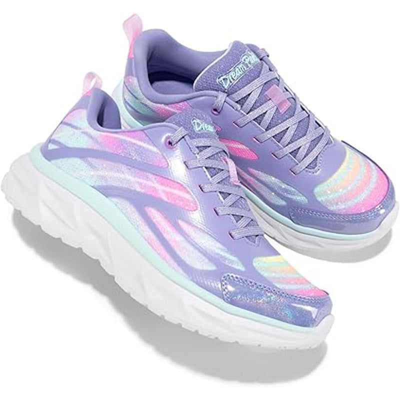 Dream Pairs Little Girls Size 3 Purple Glitter Sneakers Lace Up Tennis Shoes