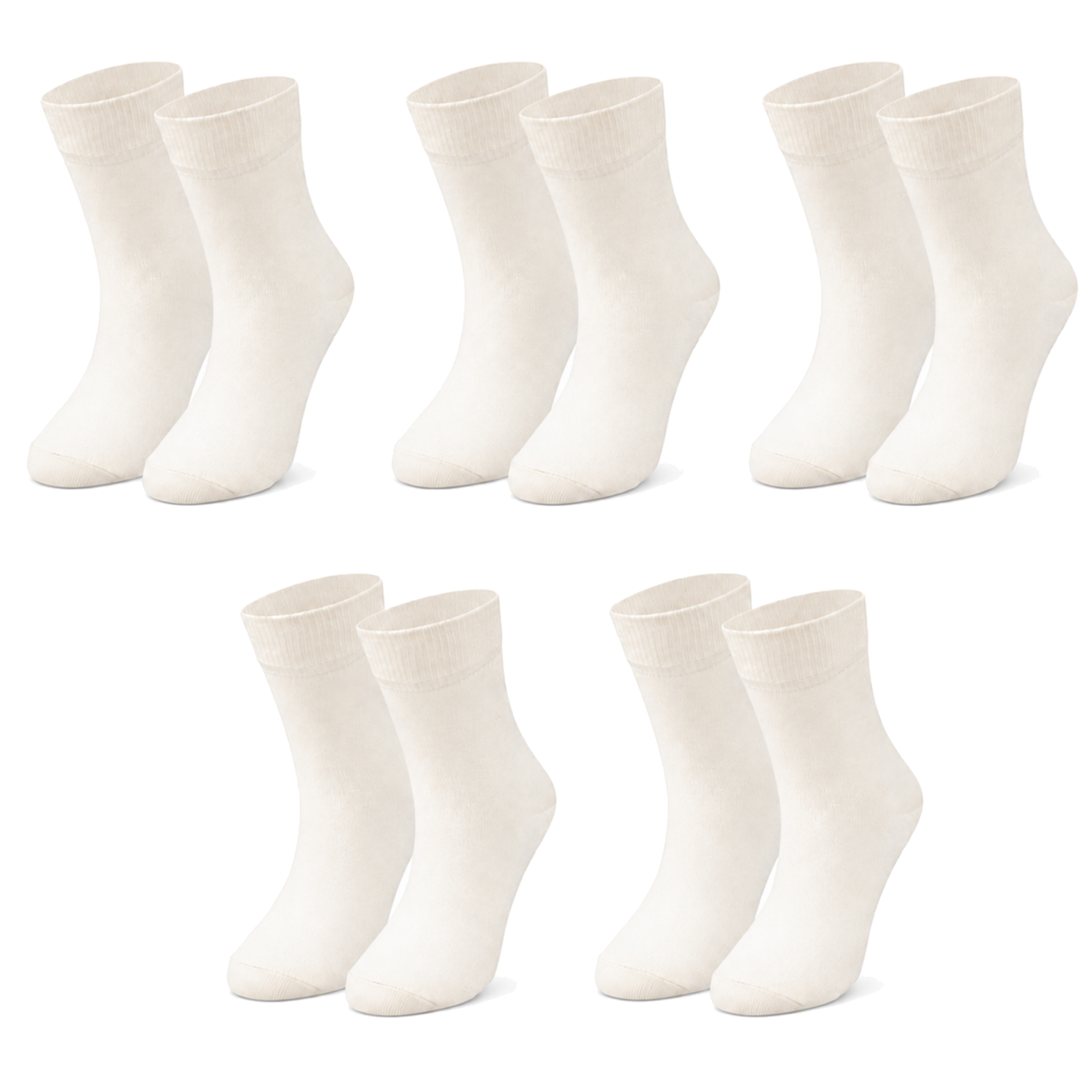 tittimitti® Kids 98% Organic Cotton Crew Socks 5-Pack – Breathable Everyday & School Socks for Boys & Girls (Soft, Durable, Stretch Fit)