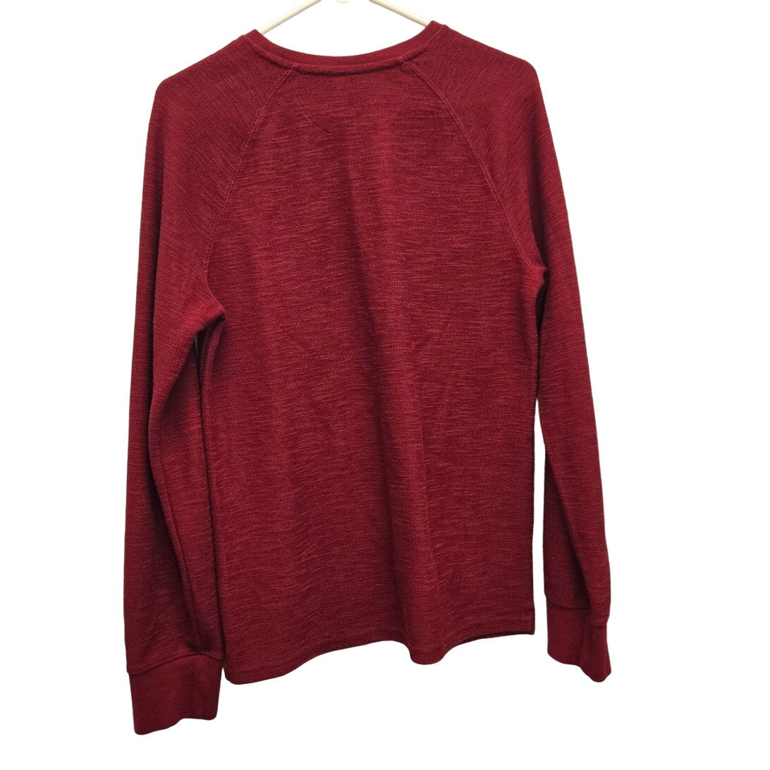 Good Fellow Mens Medium Red PolyCotton Long Sleeve Crew Neck Sweatshirt