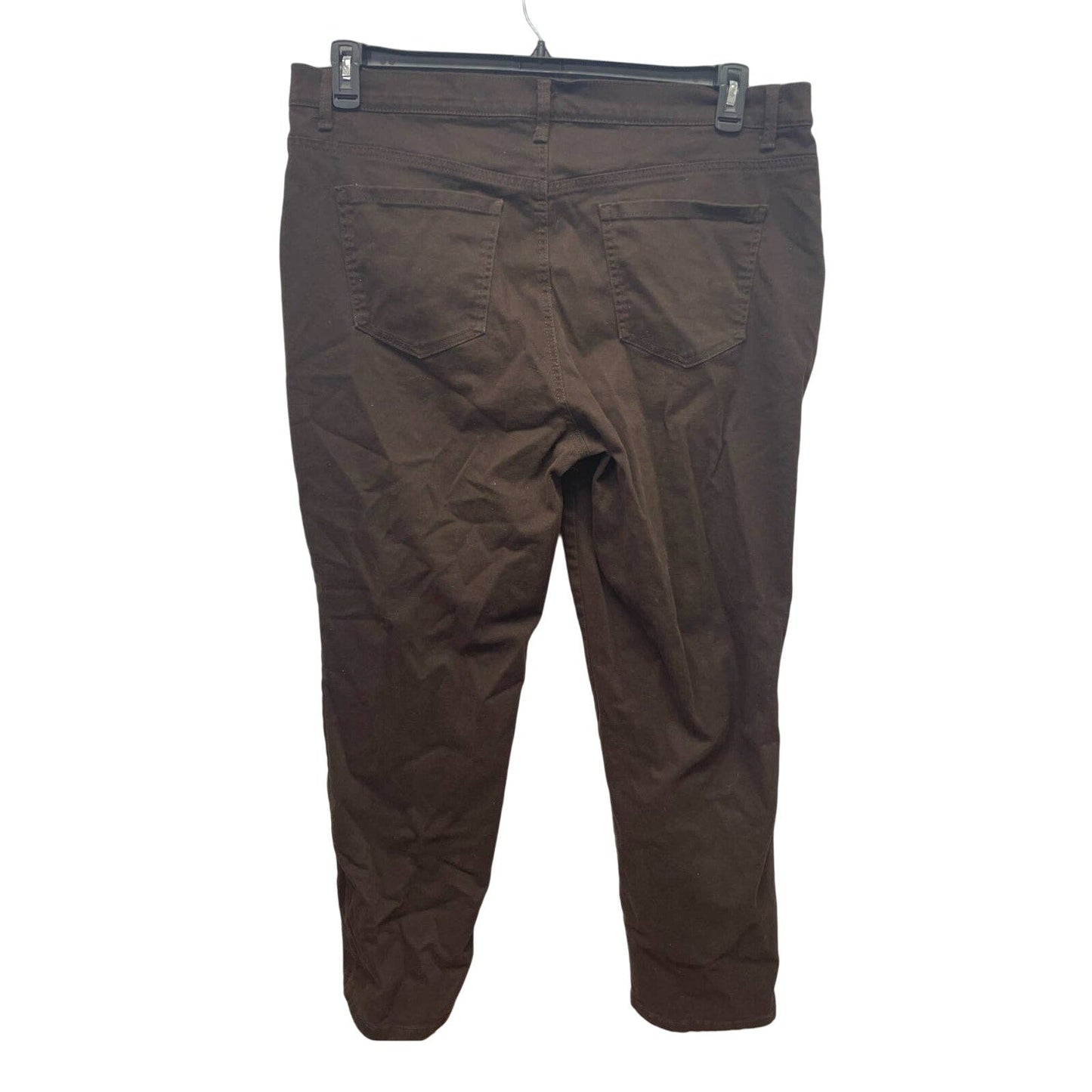 New Gloria Vanderbilt 18W Amanda Trouser PolyCotton Choco Brown Casual Pants