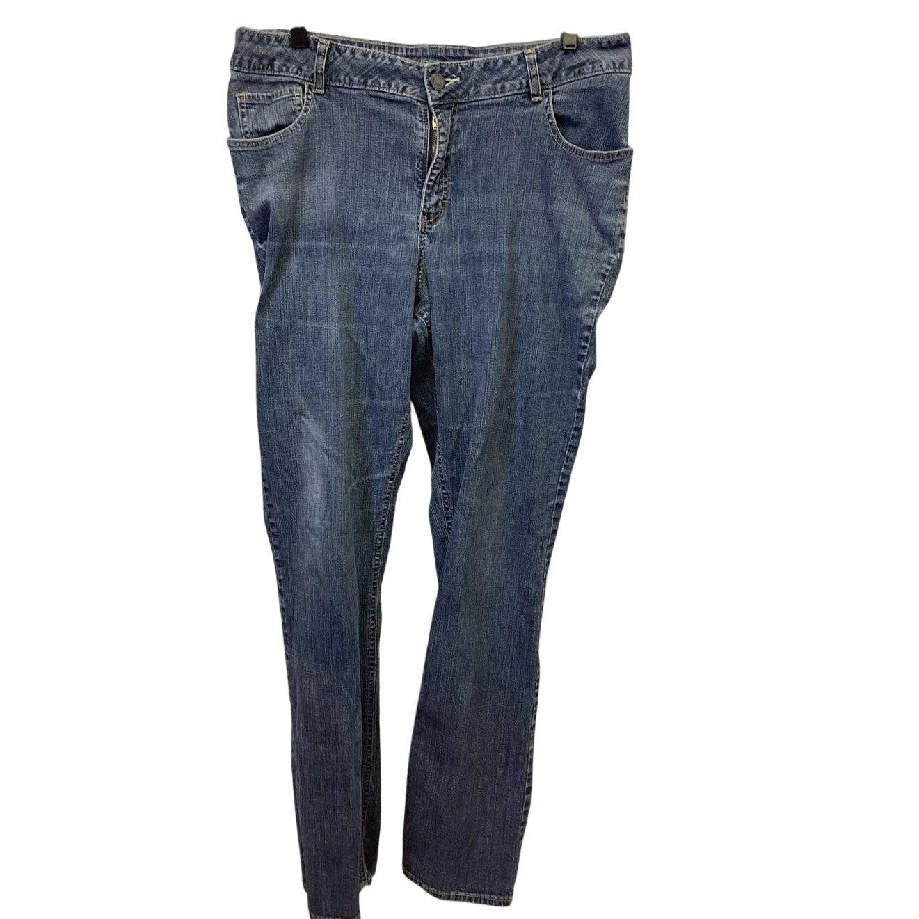 Riders by Lee Plus Size 18W Midrise Boot Cut Stretch Cotton Denim Blue Jeans