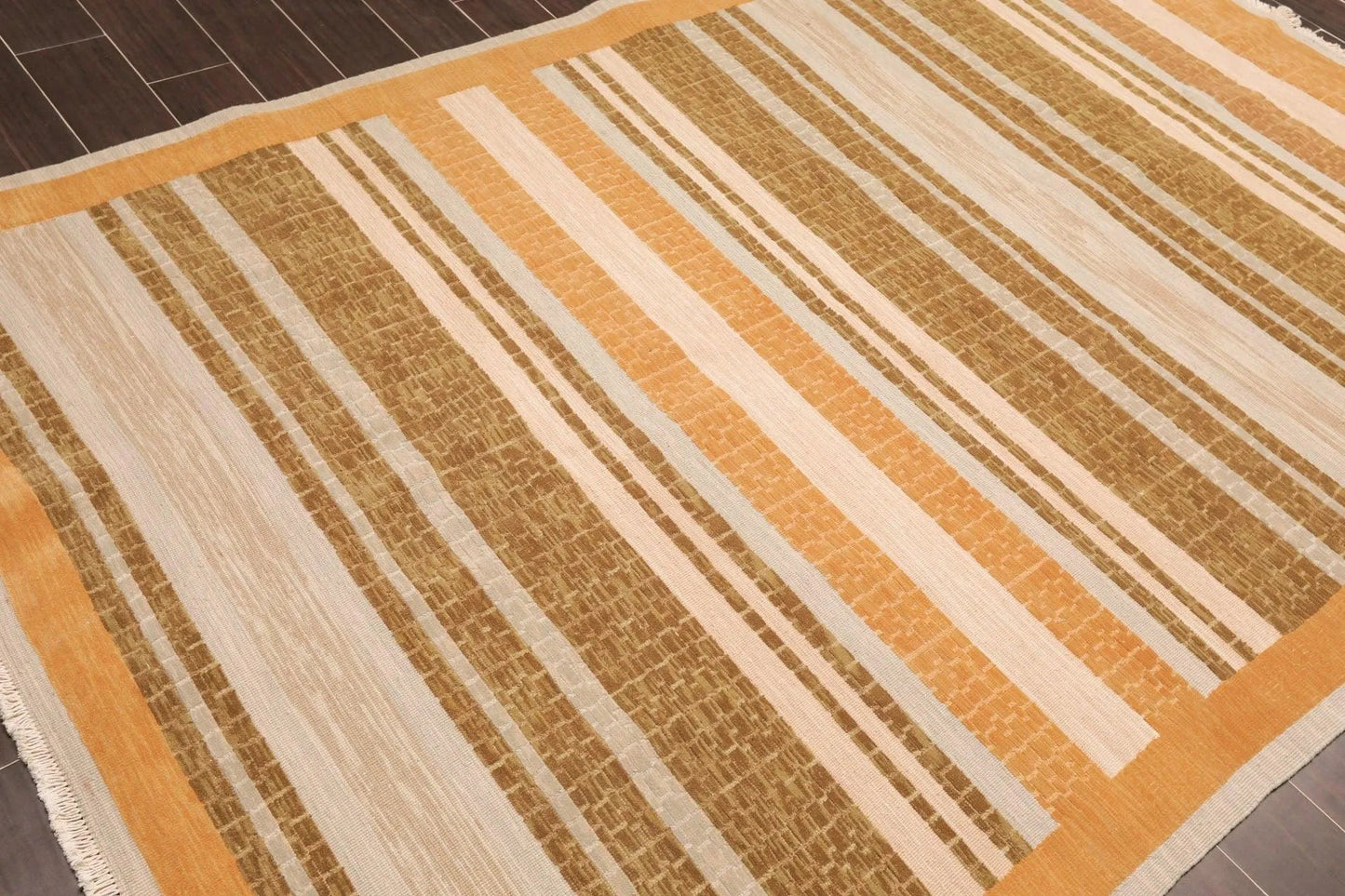 6' x 9' Hand Knotted 100% Wool high Low Pile Modern Area Rug-3