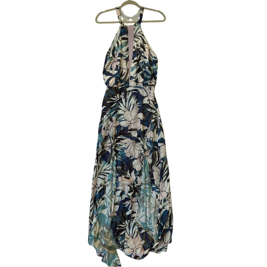 New NWT Stylestalker Womens Small Hawaiian Sunset Floral Lace Front Maxi Dress