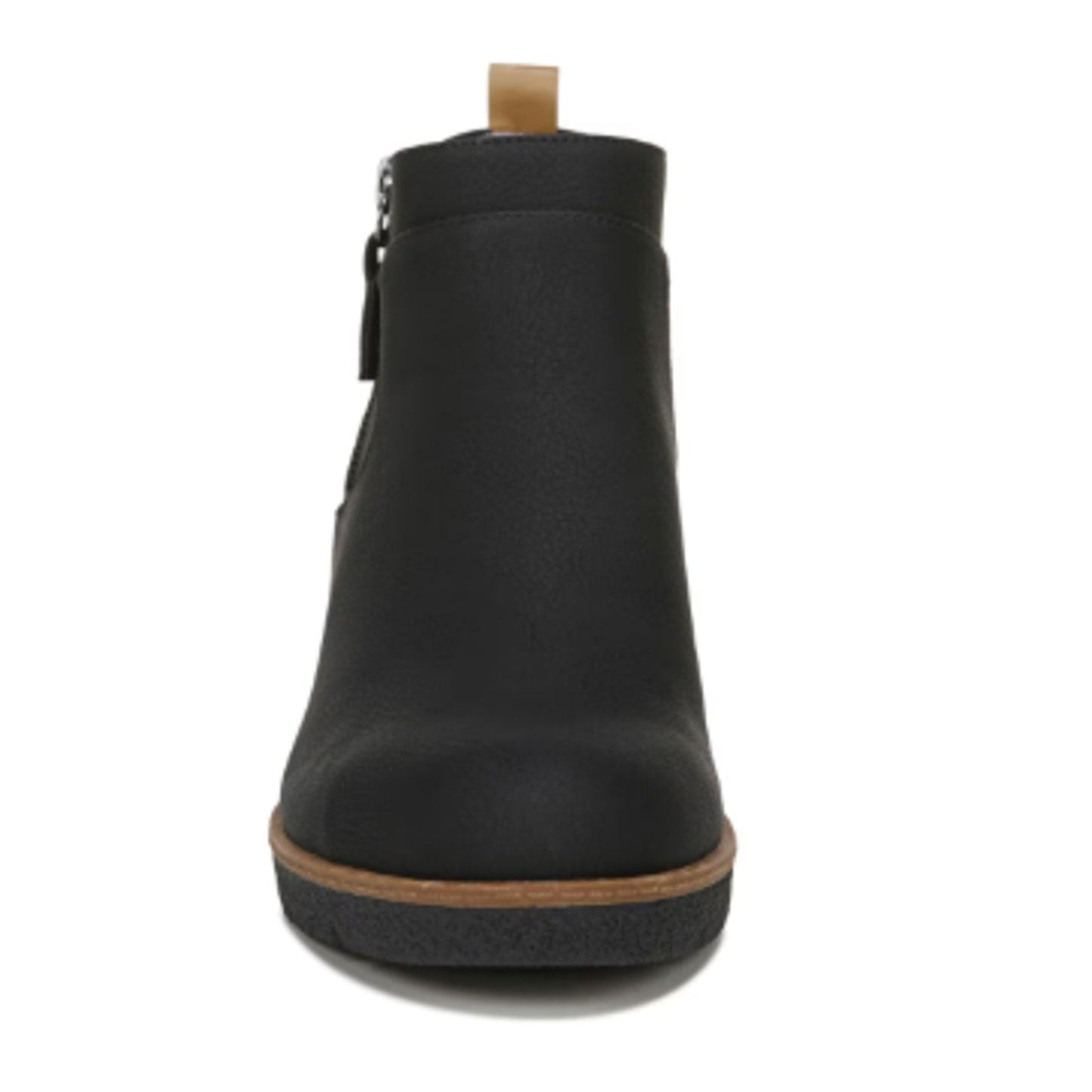 New In Box Dr Scholls Womens 8.5 Black Faux Leather Bianca Wedge Bootie Shoes