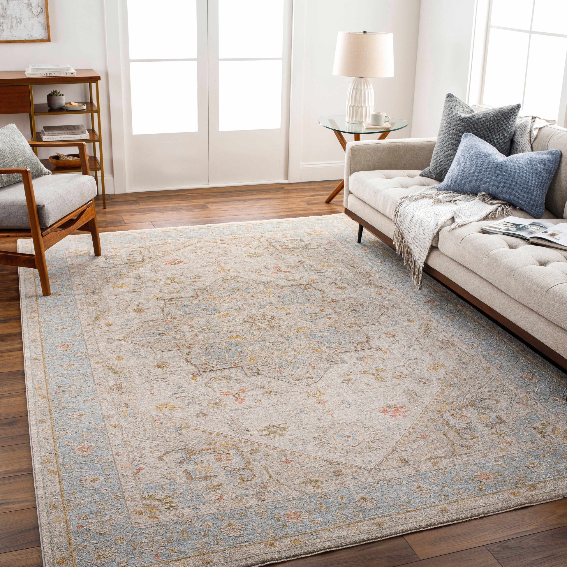 Ehan Cream Oushak Rug-1
