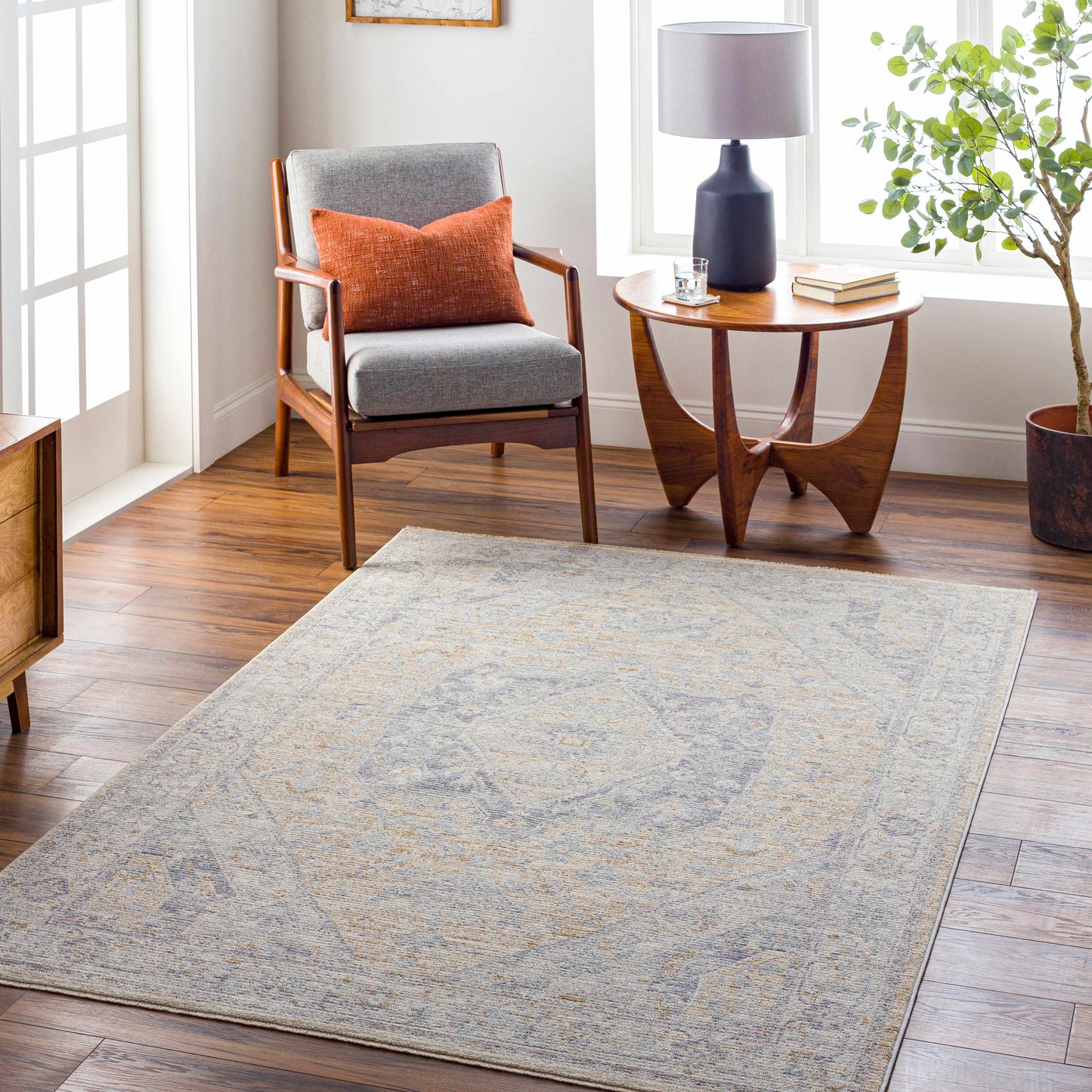 Ehan Cream Oushak Rug-2