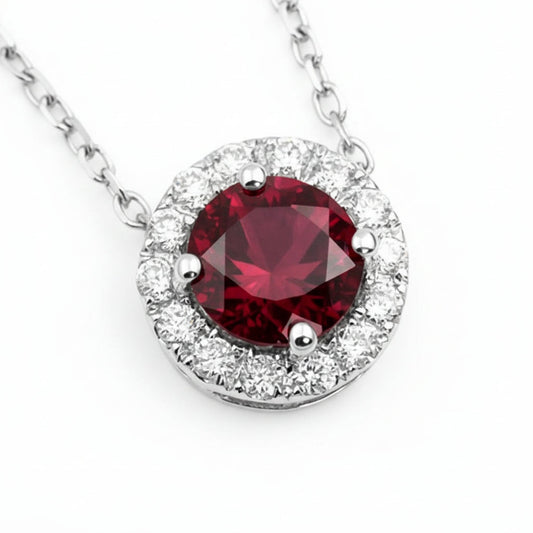 "Endless Love Collection" 14k Gold w/ Diamond Halo Portuguese Cut Cremation Pendant 5.5mm w/chain