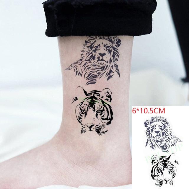 Elegant Black Waterproof Temporary Tattoo Stickers Moon Hill Modern Body Art Stickers Hand Foot High Quality For Womens