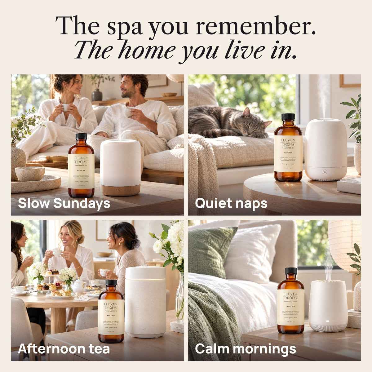 White Tea Essential Diffuser Oil - Premium Luxurious Fragrance Oil
