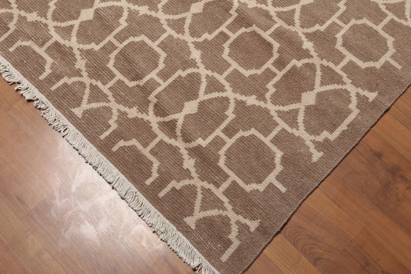 8' x 10' Hand Knotted Turkish Weave 100% wool area rug Taupe 8x10-4