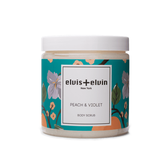 elvis+elvin Peach & Violet Body Scrub with Dead Sea Salt 300ml