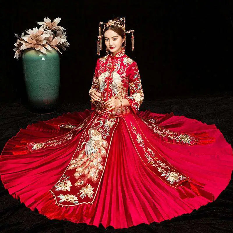Embroidered Kimono Chinese Wedding Couples Suits