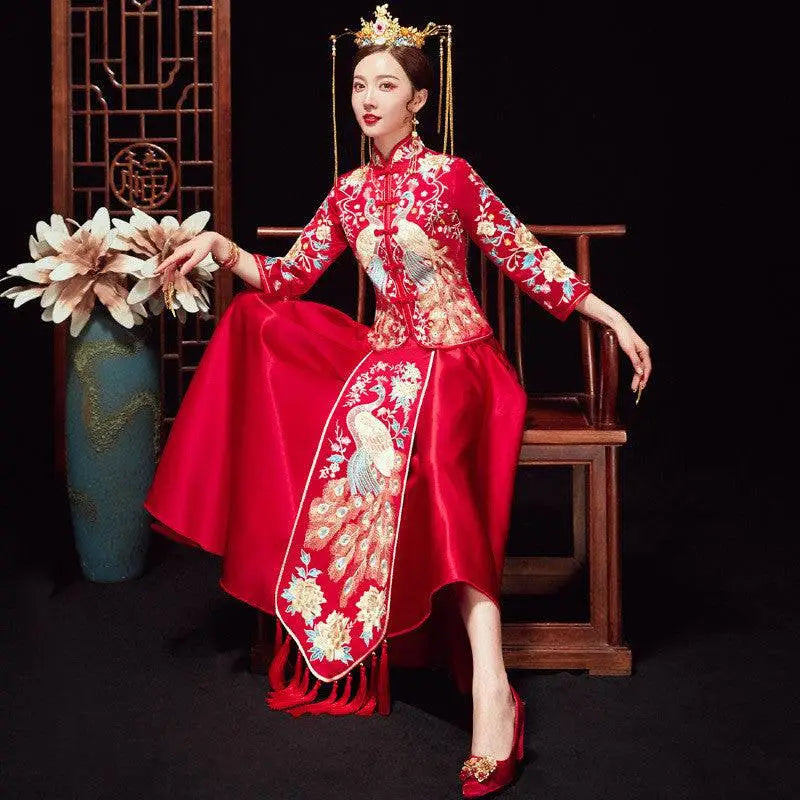 Embroidered Kimono Chinese Wedding Couples Suits